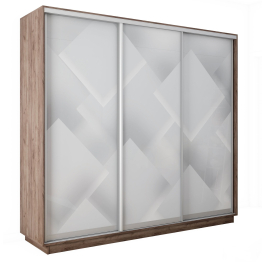 Шкаф-купе Экспресс 3-х дверный Фотопечать Квадрат Стекла 210х45х220