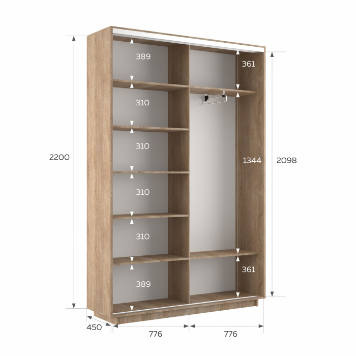 Шкафы-купе 2-х дверные, Шкаф-купе Экспресс 2-х дверный Фотопечать Шелк Стекла 160х45х220