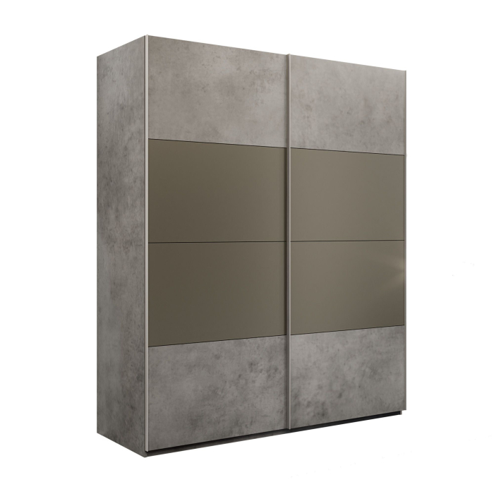 Шкафы-купе 2-х дверные, Шкаф-купе Эста 2-х дверный ДСП/Стекла хаки/Доводчик 180х66х240