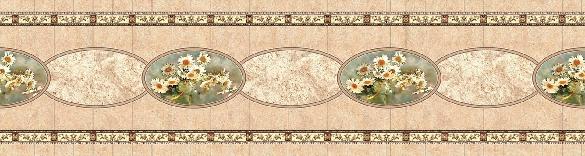 Стеновые панели из АБС-пластика, Кухонный фартук Барышня-крестьянка 3000x600x1.5 мм глянец