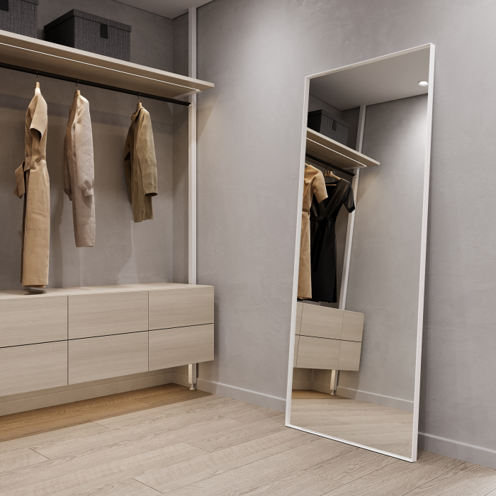 Зеркала в спальню, Напольно-настенное зеркало в раме GENGLASS HALFEO SLIM XL