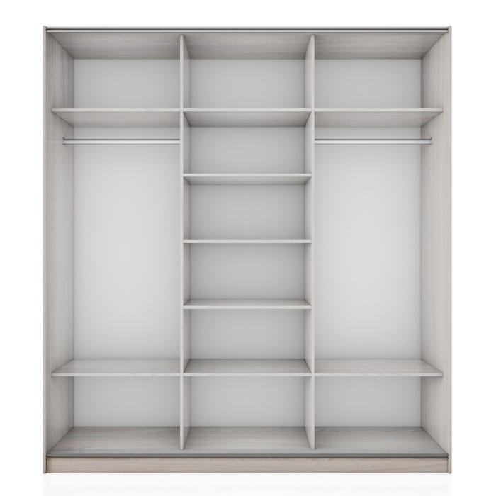 Шкафы-купе 3-х дверные, Шкаф-купе Прайм 3-х дверный Стекла черные/Зеркало/Доводчики 210х57х230