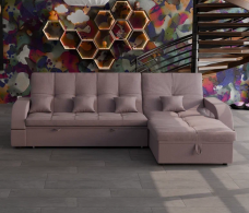 Диваны с ящиком для белья, Модульный диван Майами-2,микровелюр,антивандальная и водостойкая ткань,венеция