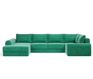 Угловой диван Модерно П-образный, велюр