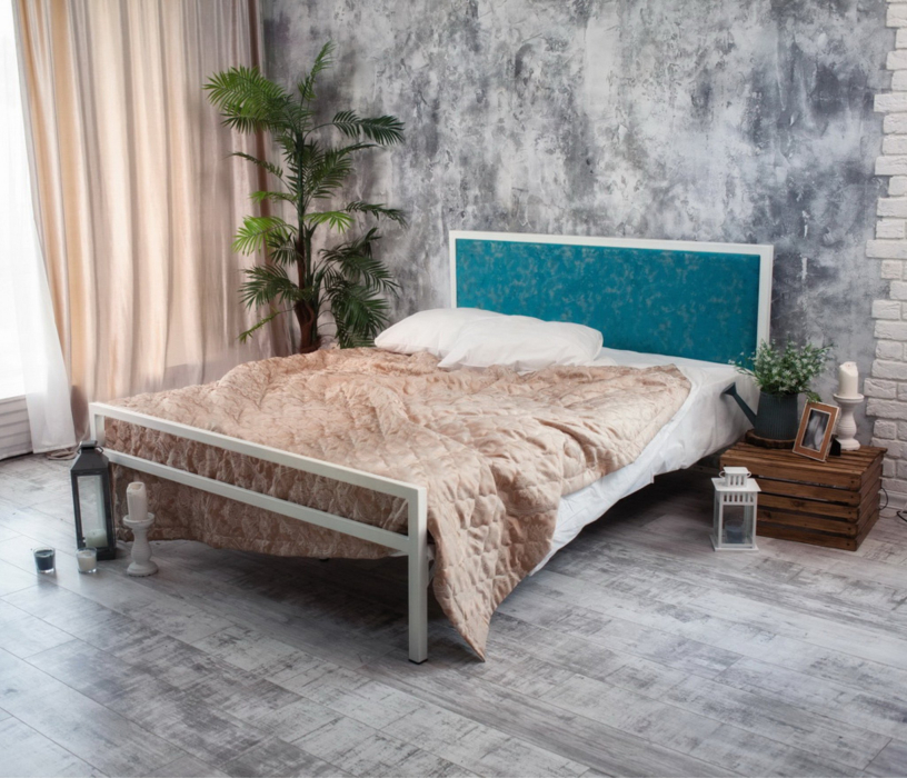 Кровати 180х200, Кровать в стиле лофт Лоренцо 1.8 (Белый)