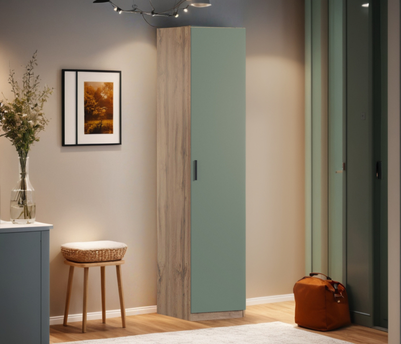 Для одежды, Шкаф однодверный Макс 500 мм, вариант №2 (ЛДСП, дуб вотан)