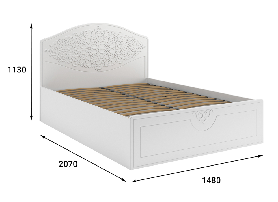 Кровати 140х200, Кровать Ассоль АС-60 (2000х1400)