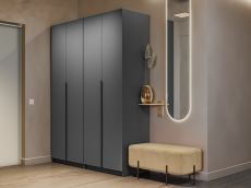 Шкафы распашные, Шкаф складной Е1 Локер ("Гармошка") 162х52.5х220 см, с модулем