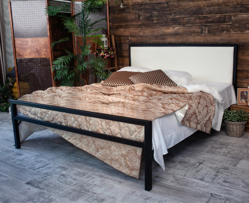 Кровати 120 см, Кровать в стиле лофт Лоренцо 1.2 (Черный)