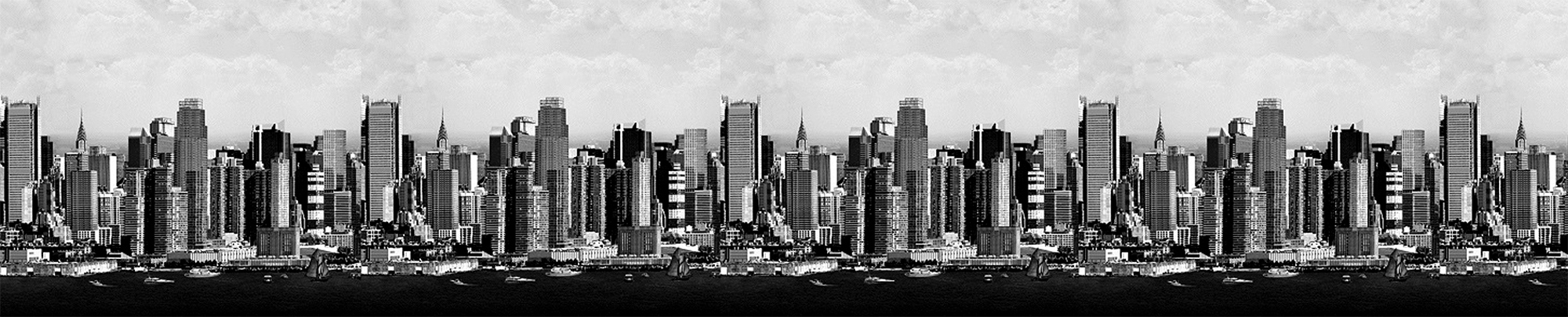 Стеновые панели из АБС-пластика, Кухонный фартук Мегаполис ретро 3000x600x1.5 мм глянец