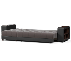 Диван-кровать угловой  Дубай еврокнижка,велюр+экокожа