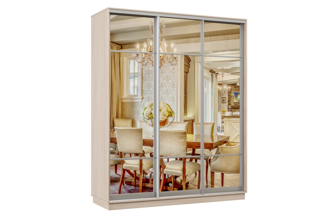 Шкафы-купе 3-х дверные, Шкаф-купе Премьер Лайт 43 (11;11;11) трехдверный