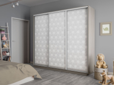 Шкафы-купе 3-х дверные, Шкаф-купе Экспресс 3-х дверный Фотопечать Калейдоскоп Стекла 180х45х240