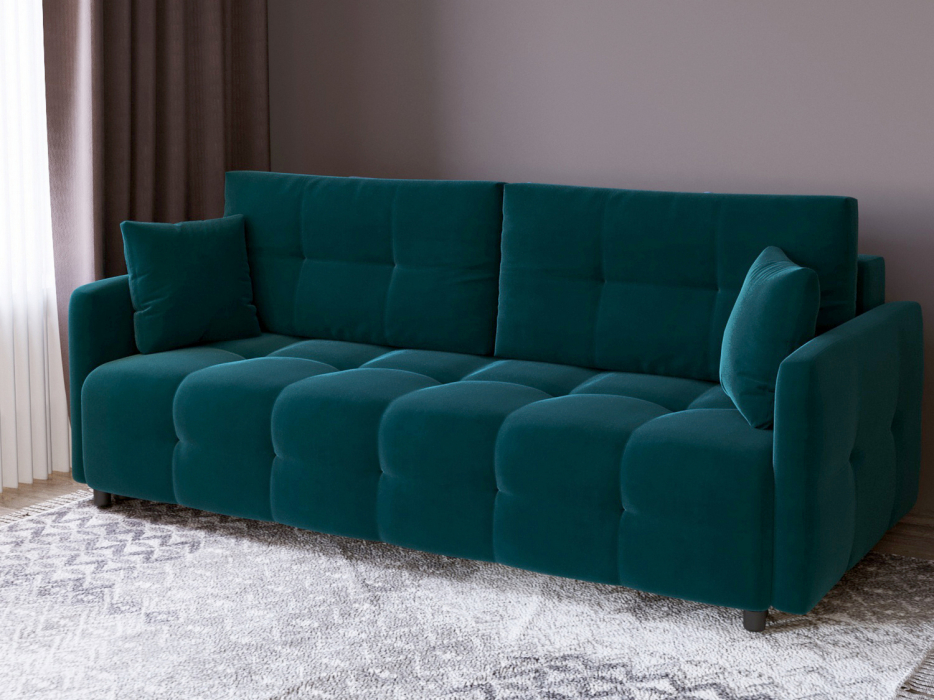 Диваны с ящиком для белья, Диван-кровать Квадро, велюр
