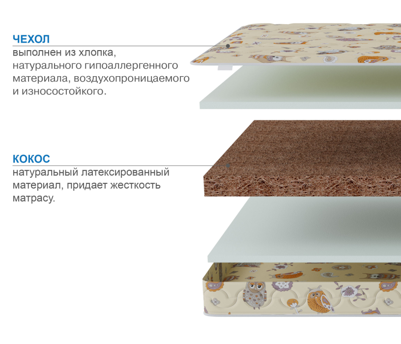 800 x 2000, Матрас Здоровый сон-Дейл 800*2000
