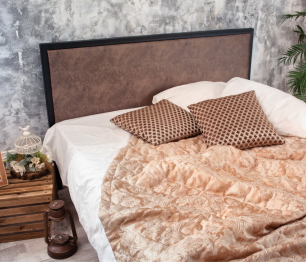 Кровать в стиле лофт Лоренцо 1.4 (Черный)