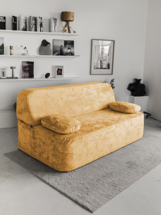 Дизайнерские диваны для гостиной, Бескаркасный диван Бабл, плюше 