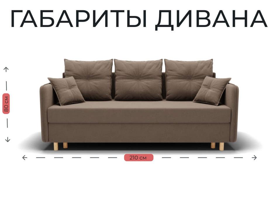 Диваны еврокнижки, Прямой диван Лотос,еврокнижка,велюр