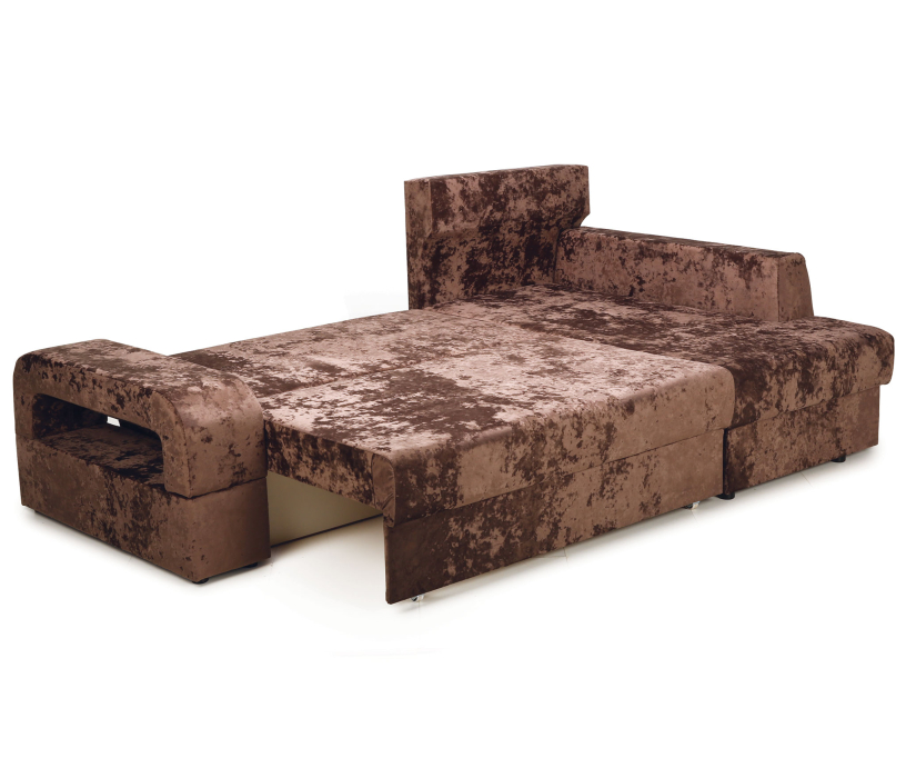 Диваны угловые в гостиную, Угловой диван Марго 1 (правый), велюр