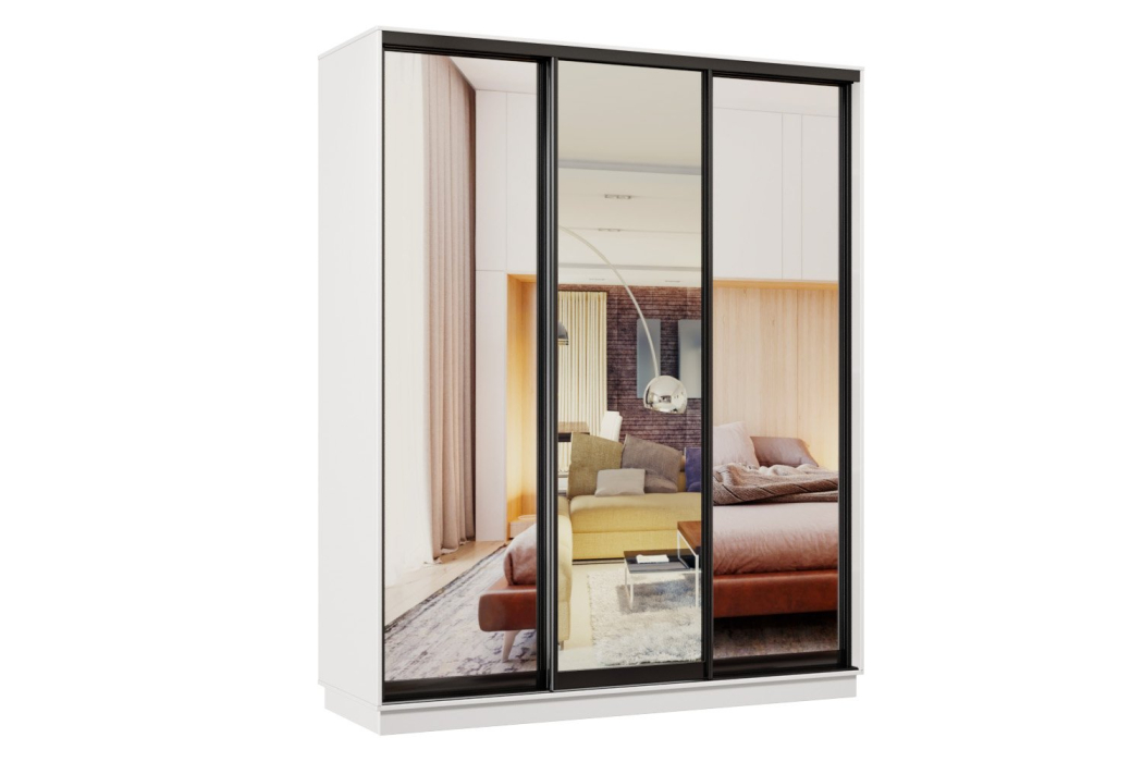 Шкафы-купе 3-х дверные, Шкаф-купе Премьер 31 белый