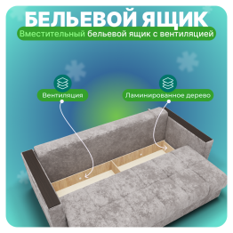 Прямой диван Лофт-1, НПБ, Симпл