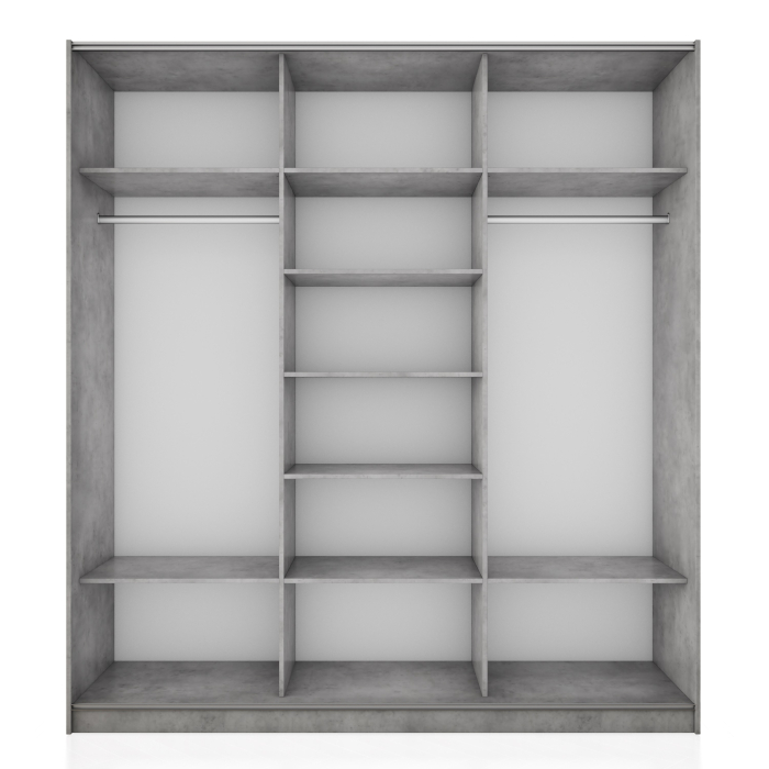 Шкафы-купе 3-х дверные, Шкаф-купе Широкий Прайм 3-х дверный Зеркала/Доводчики 240х57х230