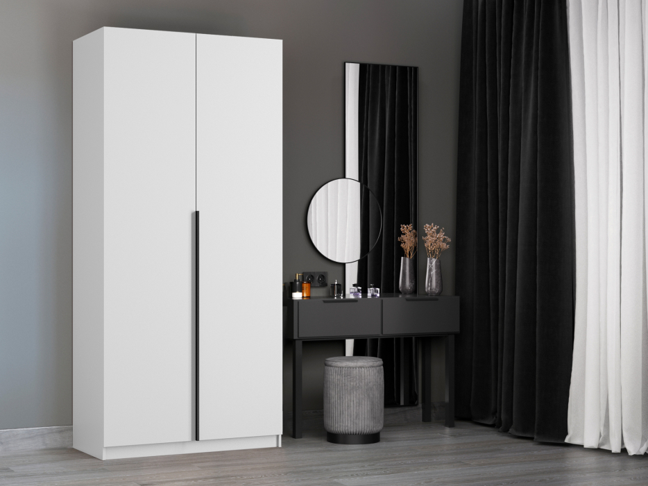 Шкафы распашные, Шкаф складной Е1 Локер ("Гармошка") 101х52,5х220 см, с полками и модулем