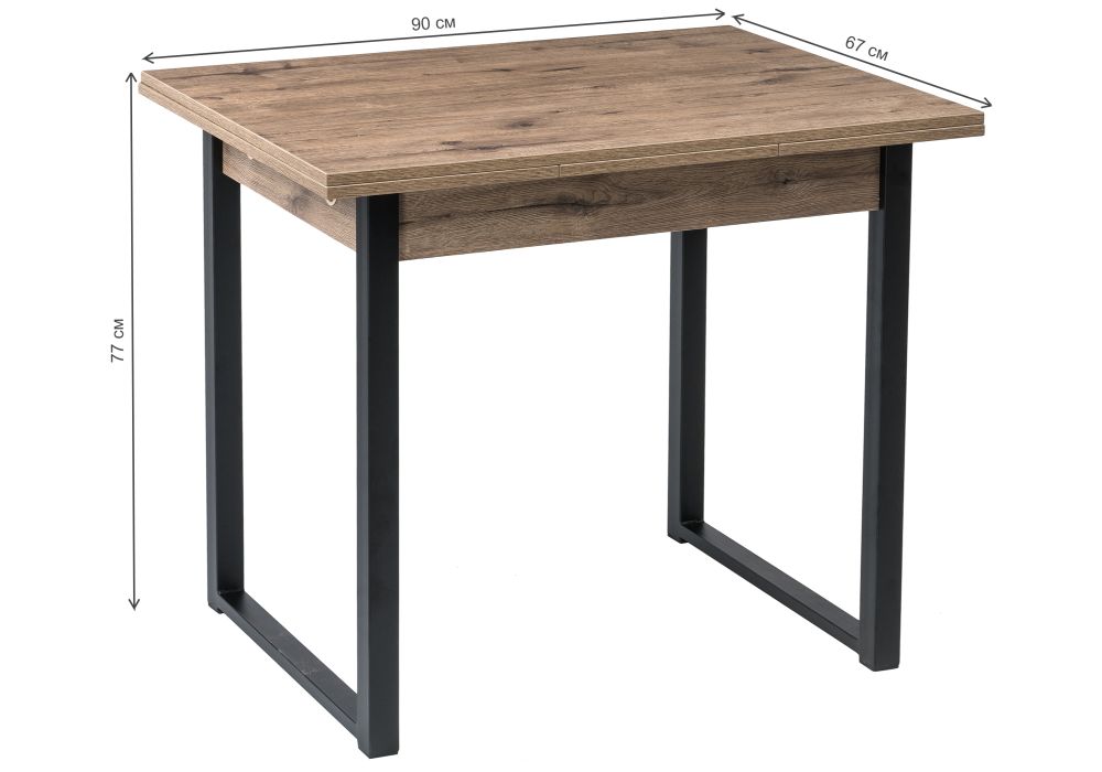 Обеденные столы, Стол деревянный Форли (черный матовый)