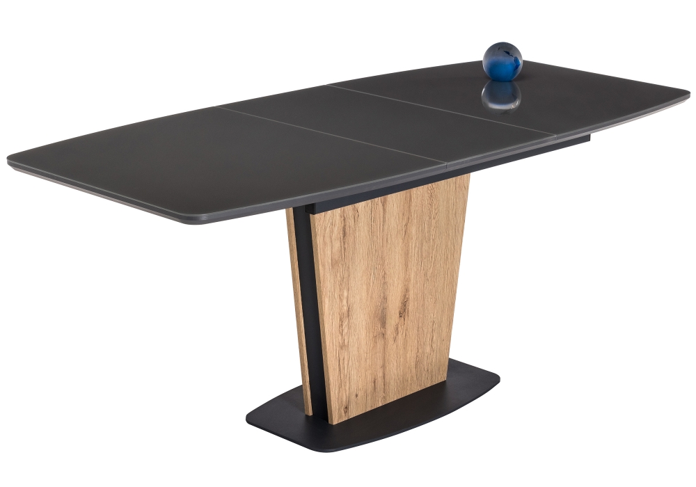 Обеденные столы, Стол Теон графит / дуб антор натуральный