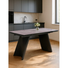 Стеклянный стол Вейв 140(200)х80