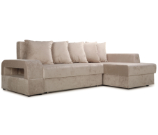 Диваны угловые в гостиную, Угловой диван Марго 1 (правый), велюр