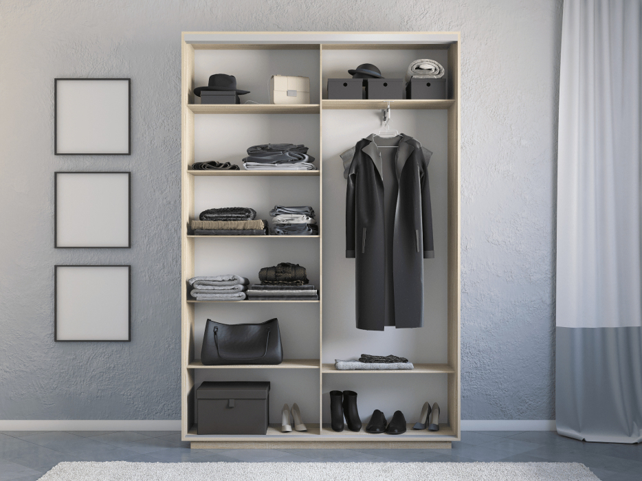 Шкафы-купе 2-х дверные, Шкаф-купе Экспресс 2-х дверный Фотопечать Квадрат Стекла 140х45х220