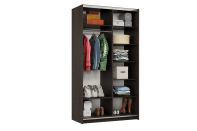 Шкаф-купе Smart 1222 2х дверный (фасады ЛДСП) профиль серебро