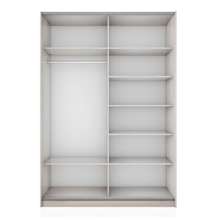 Шкафы-купе 2-х дверные, Шкаф-купе Прайм 2-х дверный Зеркало/Стекло черное/Доводчики 120х57х230