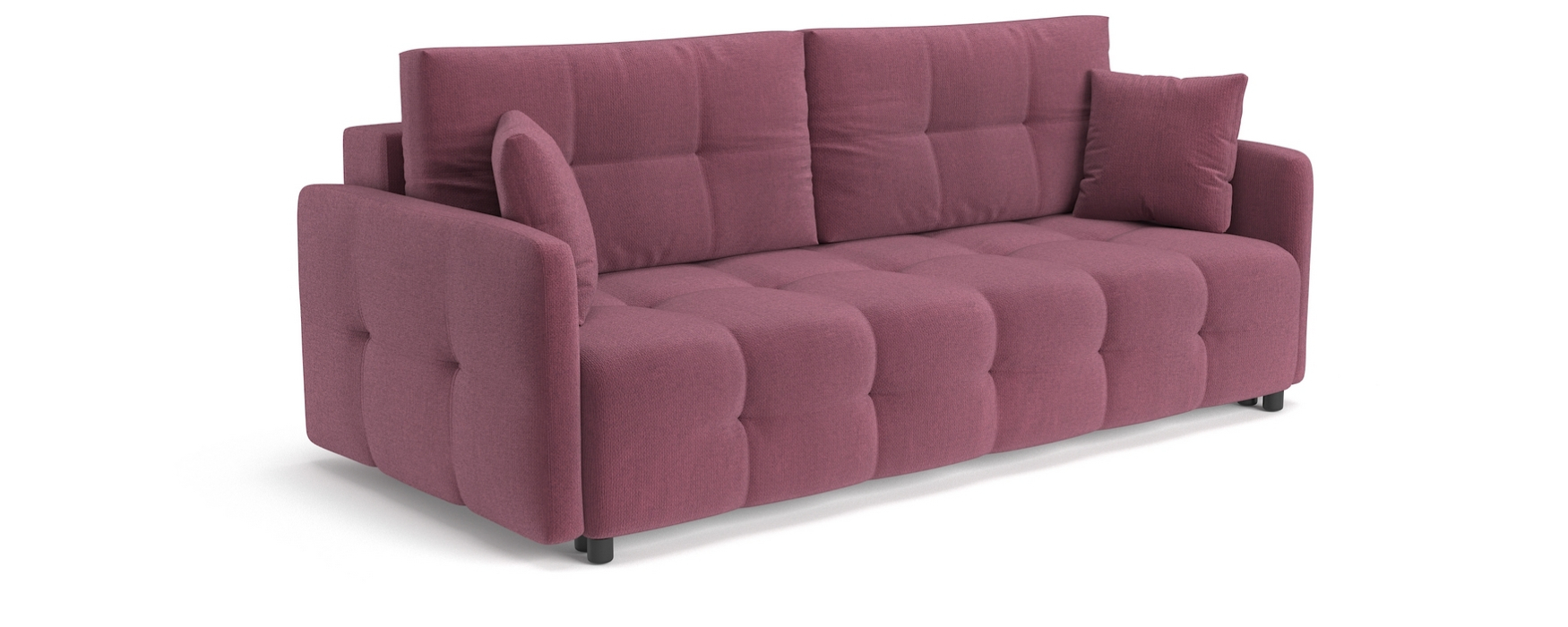 Диваны с ящиком для белья, Диван-кровать Квадро, велюр