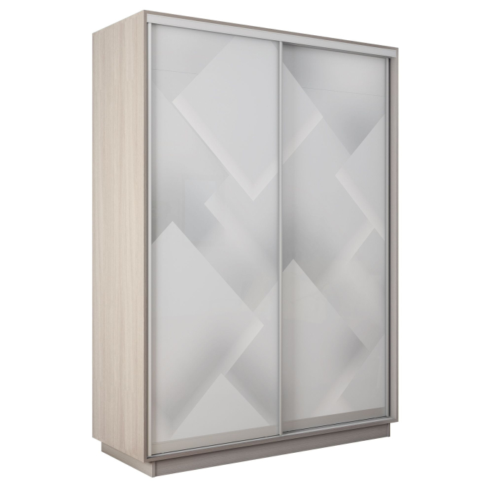 Шкафы-купе 2-х дверные, Шкаф-купе Экспресс 2-х дверный Фотопечать Квадрат Стекла 140х60х240