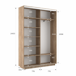 Шкаф-купе Экспресс 2-х дверный Фотопечать Шелк Стекла 160х45х240