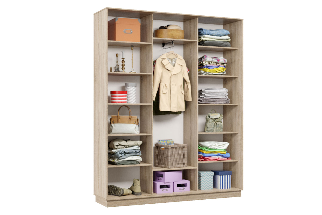 Шкафы-купе 3-х дверные, Шкаф-купе Премьер Лайт 31 (05;05;05) трехдверный