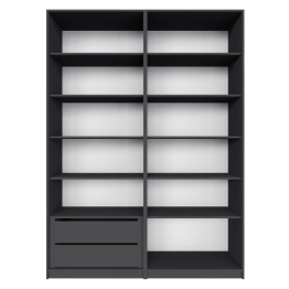 Шкаф распашной Е1 Локер 162х52.5х220 см,с двумя комплектами полок и модулем