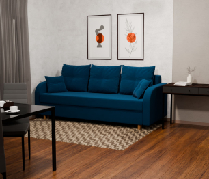 Прямой диван Генри,еврокнижка,велюр