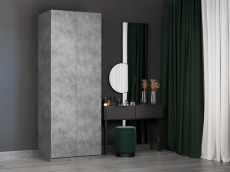 Шкафы распашные, Шкаф складной Е1 Локер ("Гармошка" с системой Push to Move/Правый)81х52.5х220 см, с модулем