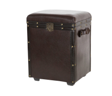 Банкетка в прихожую, Пуф высокий кожаный