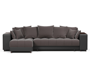 Диван-кровать угловой  Дубай еврокнижка,велюр+экокожа