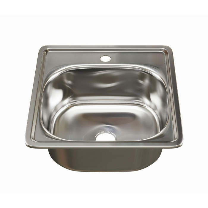 Кухонные мойки, Мойка врез 38х38 (0,6) с гофросифоном