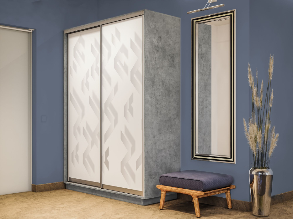 Шкафы-купе 2-х дверные, Шкаф-купе Экспресс 2-х дверный Фотопечать Ленты Стекла 140х45х240