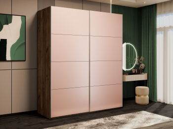 Шкаф-купе Эста 2-х дверный Стекла пудра/Доводчик 180х66х240