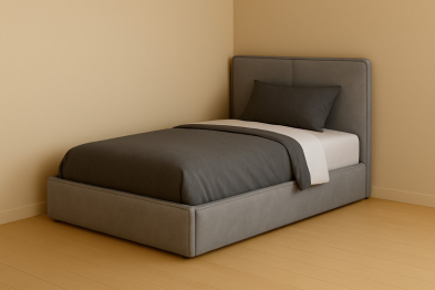 Односпальная кровать Алина в базовых тканях MR, без основания и без подъемного механизма, 90х200