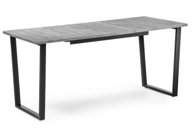 Стол деревянный раскладной Лота Лофт 120 25 мм (матовый черный)