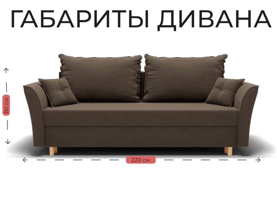 Диваны еврокнижки, Прямой диван Наоми,еврокнижка,велюр