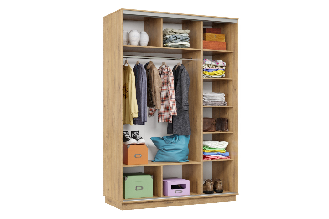 Шкафы-купе 2-х дверные, Шкаф-купе Премьер Лайт 12 П-3159 двухдверный